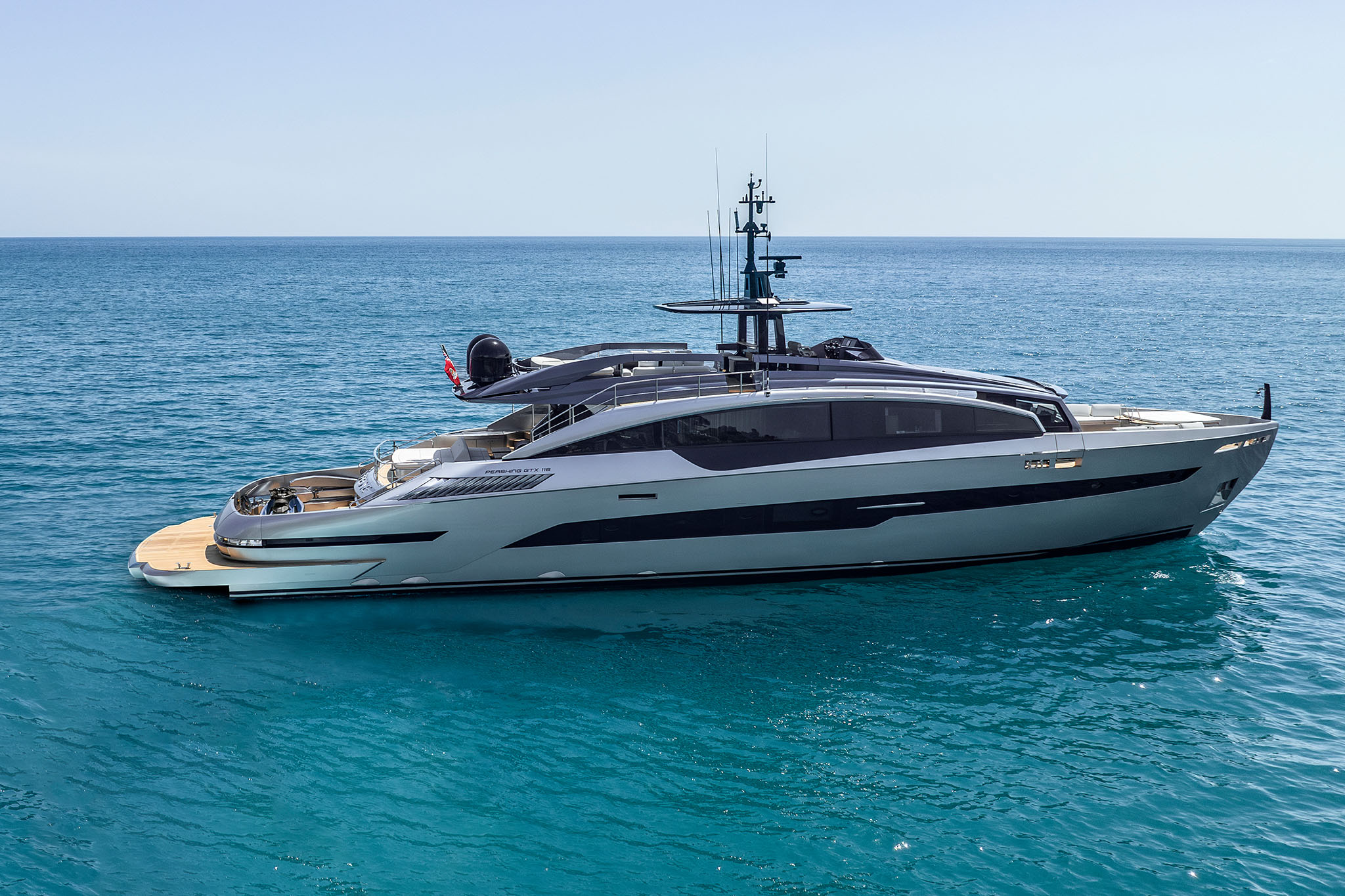 Luxury PERSHING GTX 116 Yacht Background